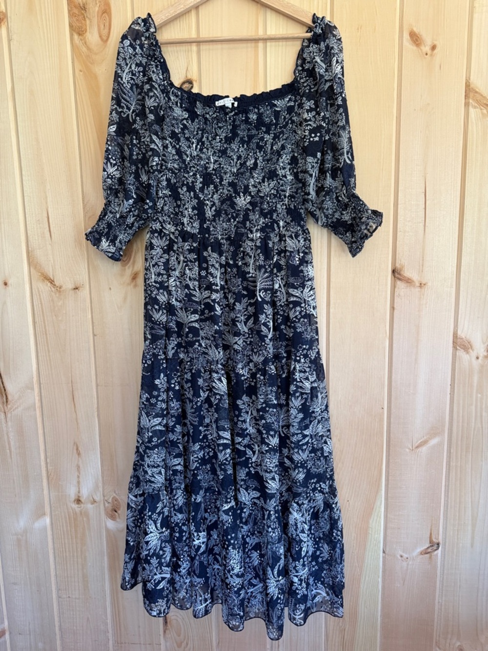 Baltic Born Marta Smocked Midi Dress | Navy Floral